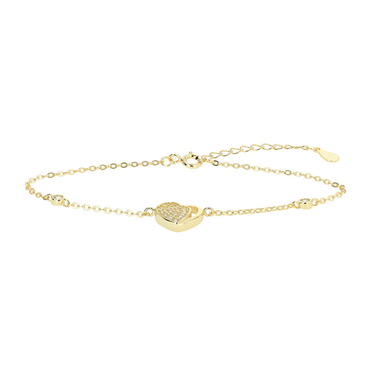 Damen Anhänger – Herzanhänger aus 925 Silber mit Zirkonia