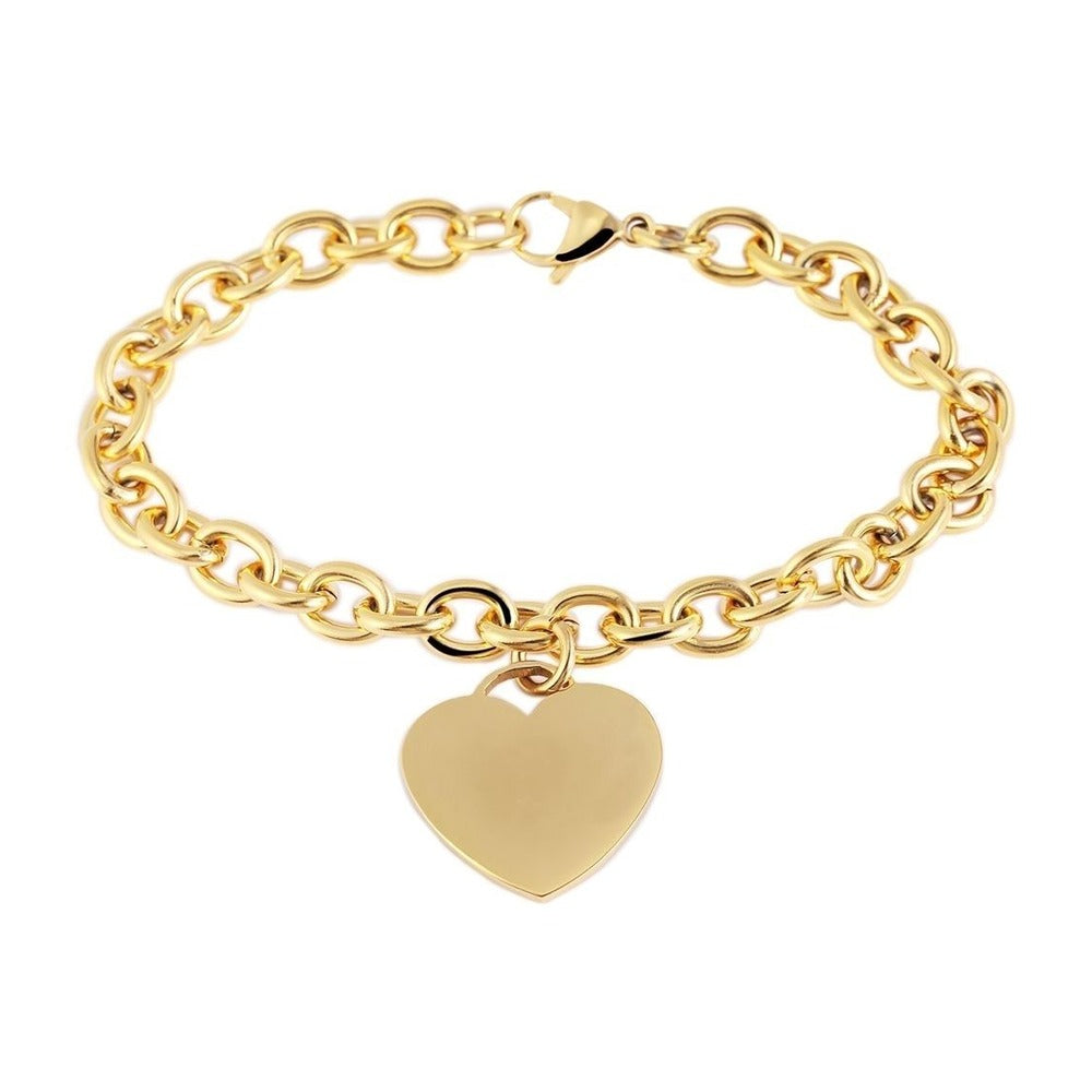 Damen Armband – Herz aus Edelstahl 22 cm