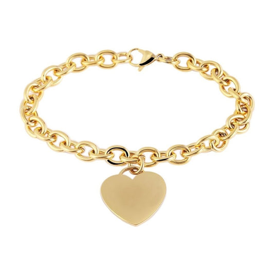 Damen Armband – Herz aus Edelstahl 22 cm