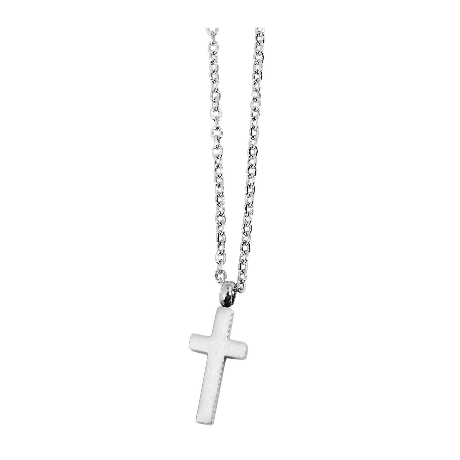 Damen Halskette mit Anhänger – Kreuz aus Edelstahl
