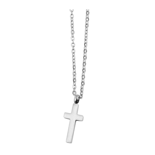Damen Halskette mit Anhänger – Kreuz aus Edelstahl