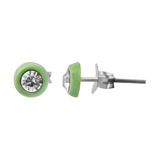 Mädchen Ohrringe – Ohrstecker aus 925 Silber mit Strass Steinchen