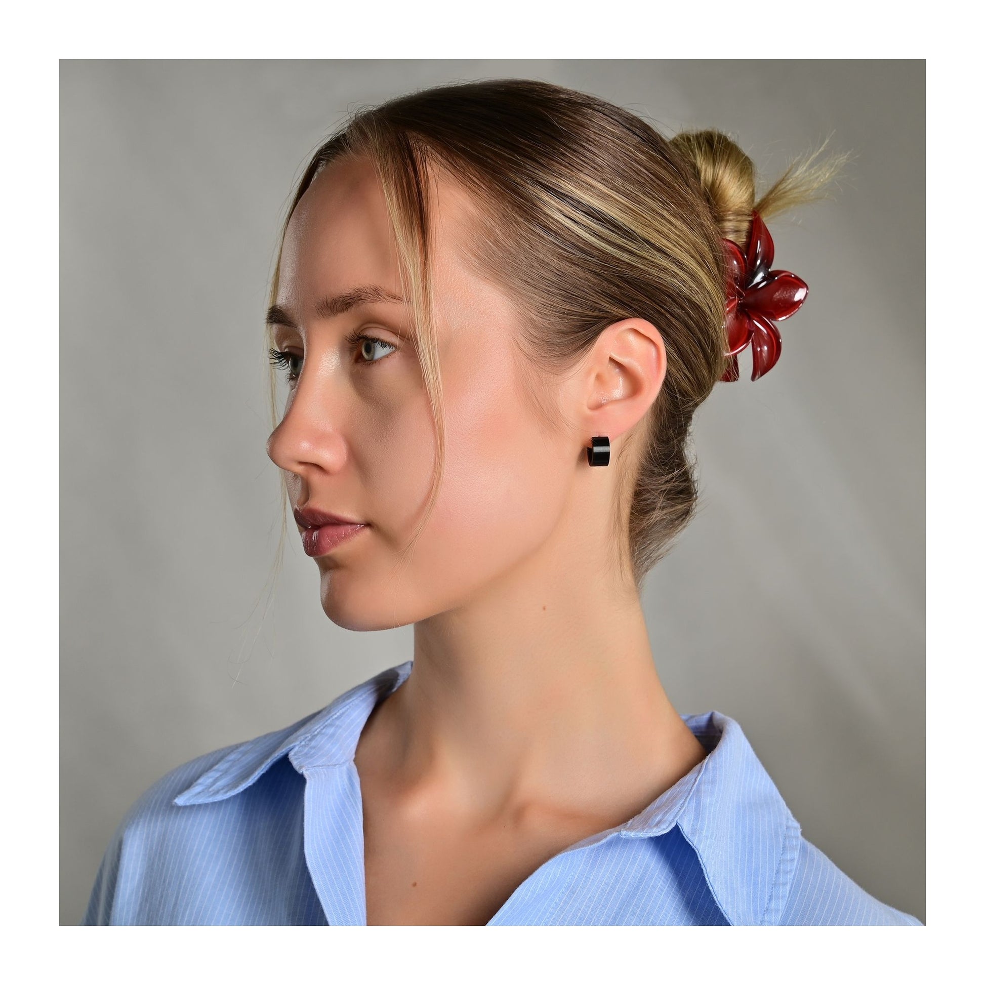 Unisex Ohrringe – Klappcreole aus Edelstahl