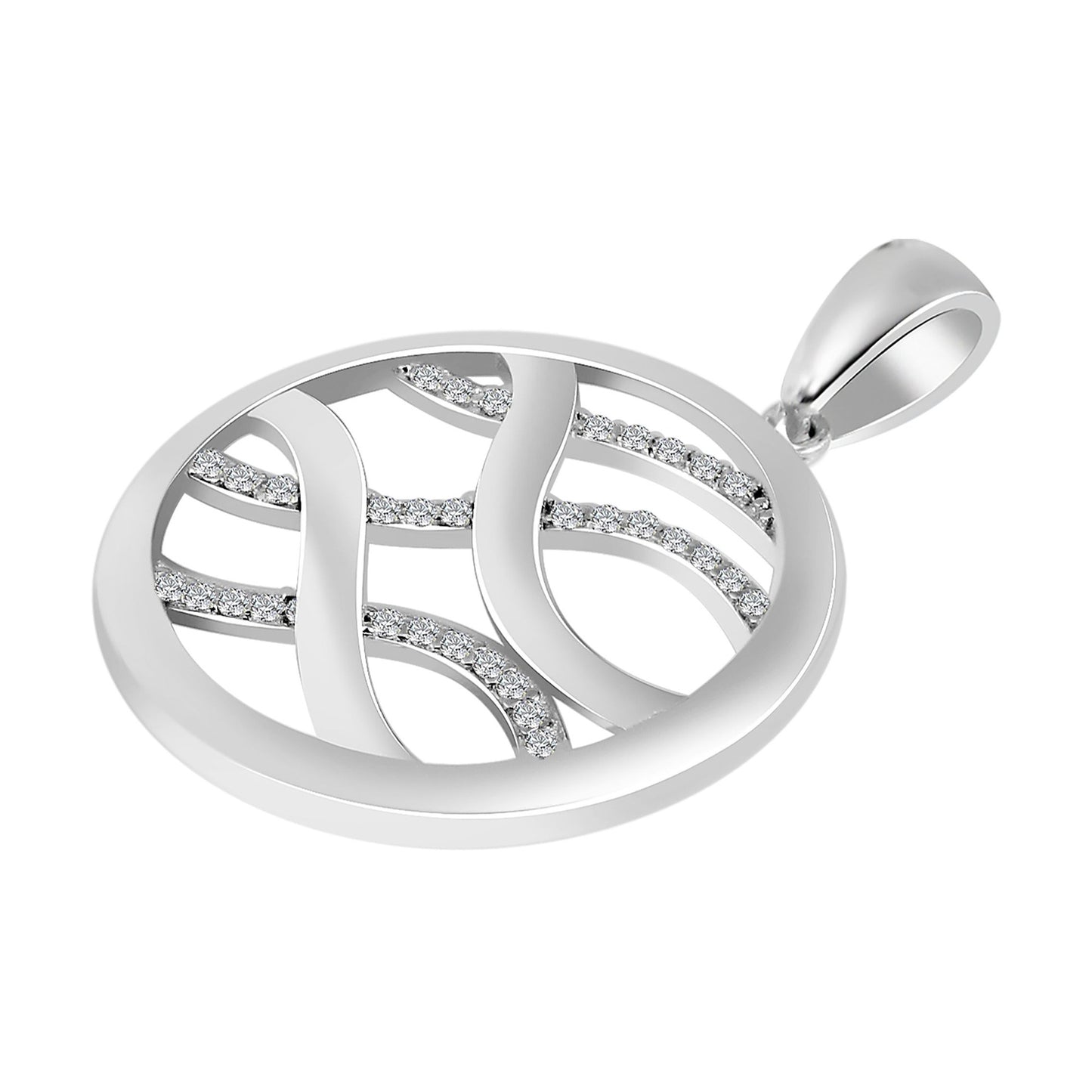 Damen Anhänger aus 925 Silber mit Zirkonia