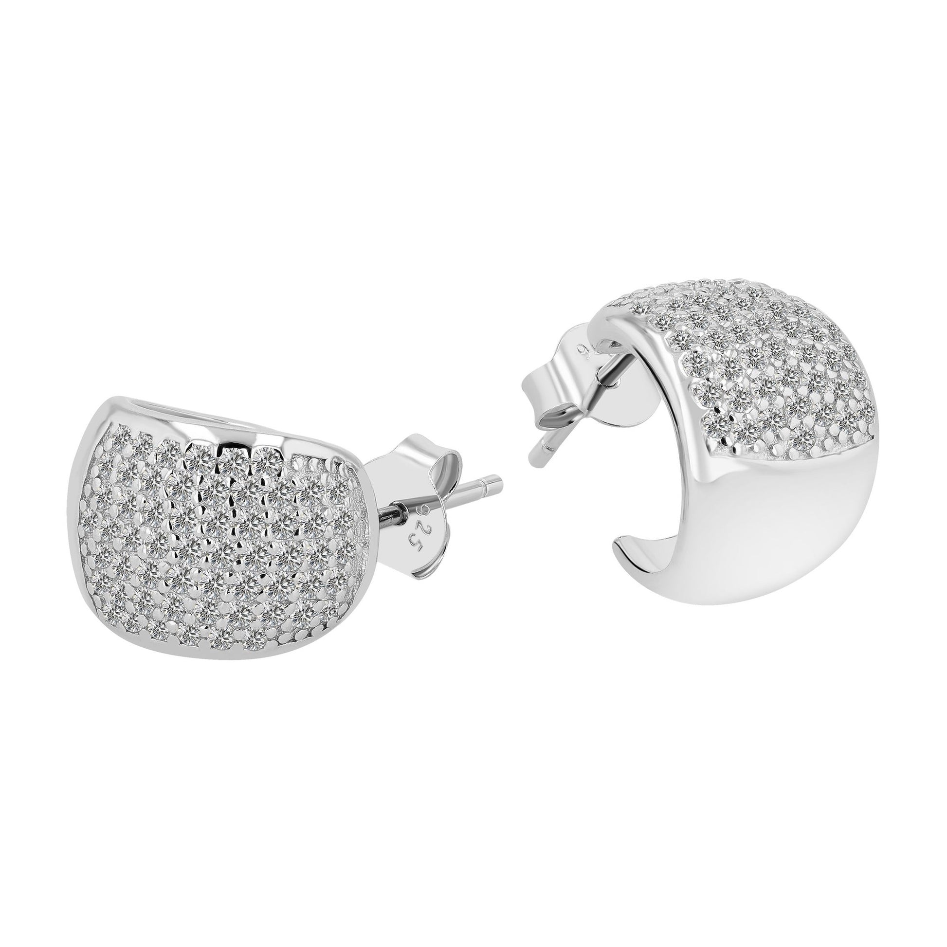 Damen Ohrringe – Ohrstecker aus 925 Silber mit Zirkonia