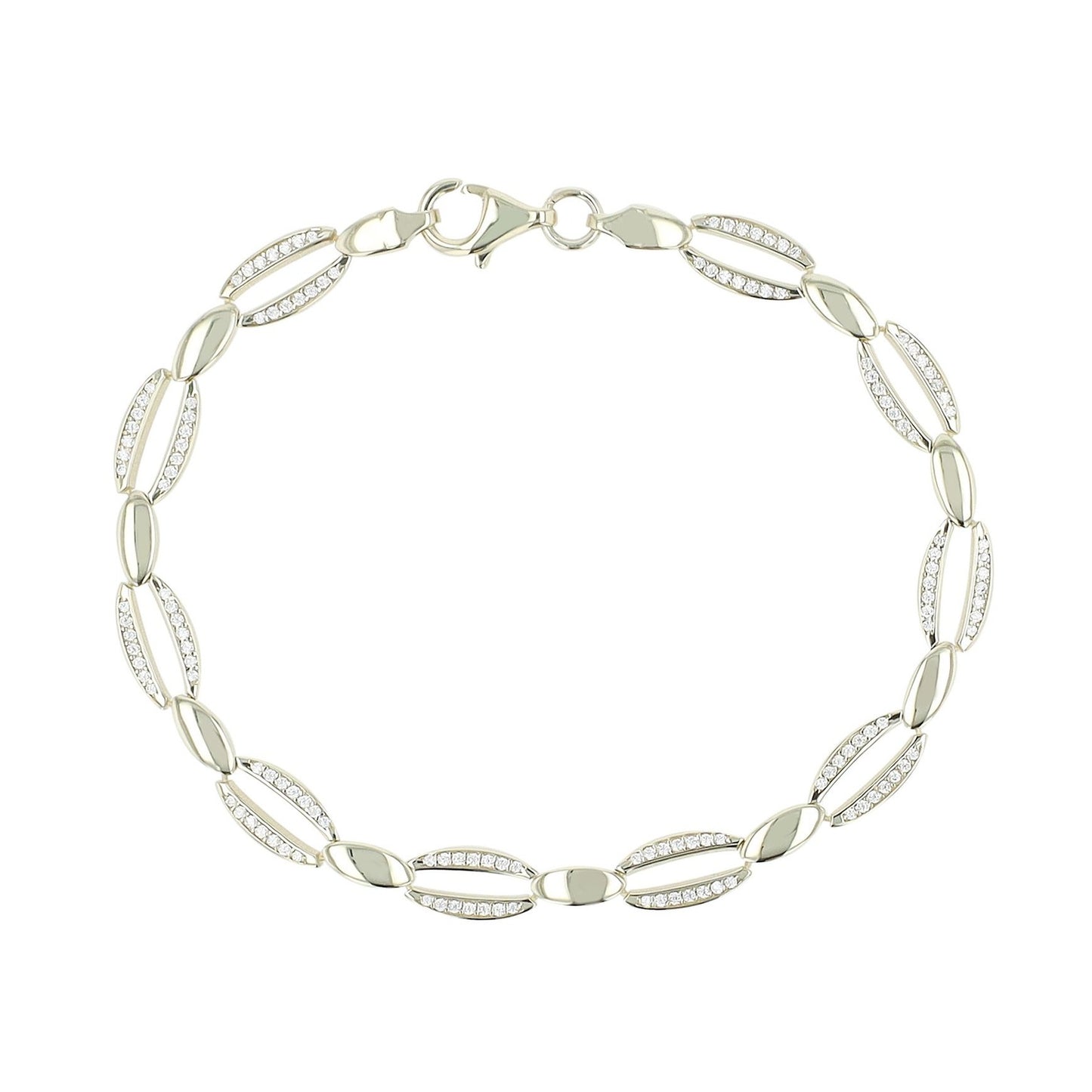 Damen Armband aus 333 Gold mit Zirkonia 19 cm