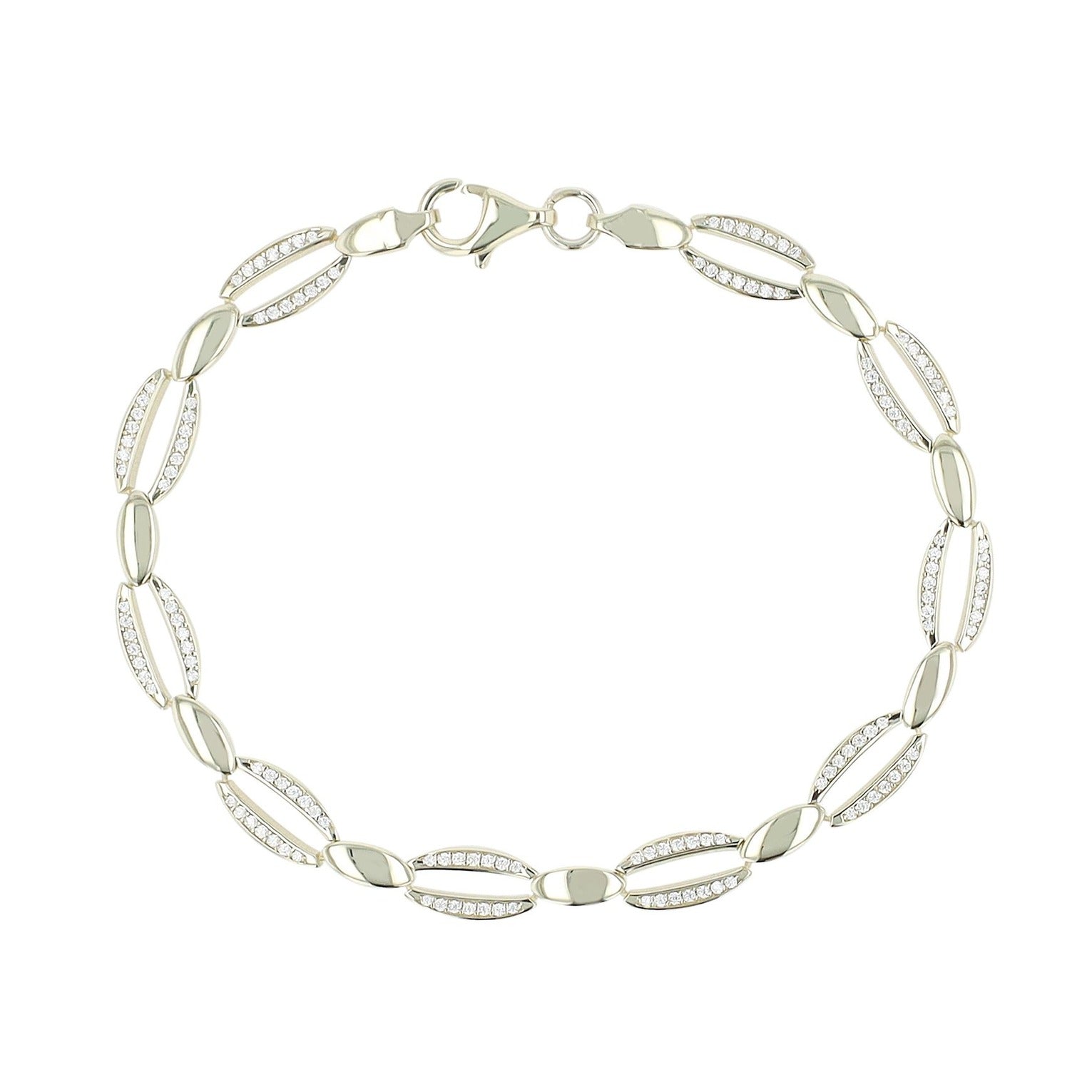 Damen Armband aus 333 Gold mit Zirkonia 19 cm