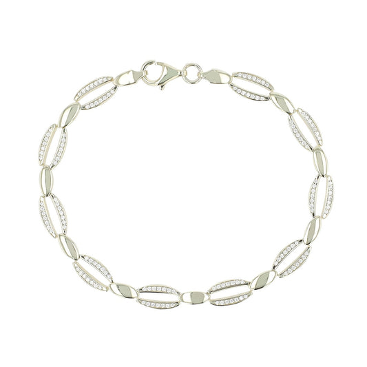 Damen Armband aus 333 Gold mit Zirkonia 19 cm
