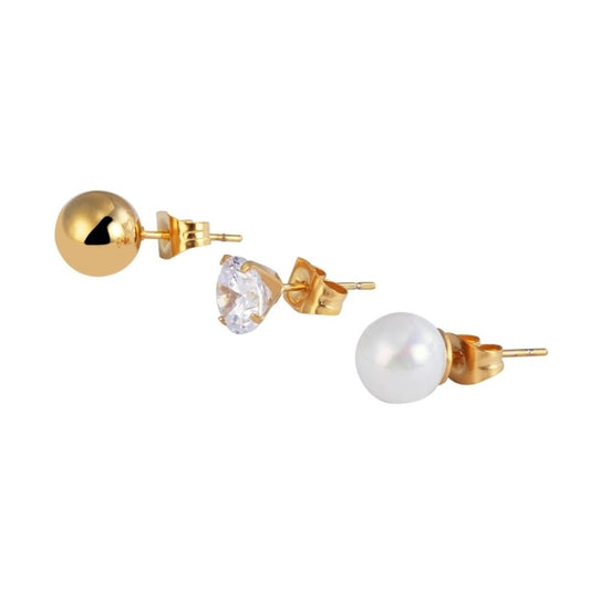 Damen Ohrringe – Ohrstecker aus Edelstahl mit Perle
