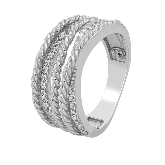 Damen Ring aus 925 Silber mit Zirkonia