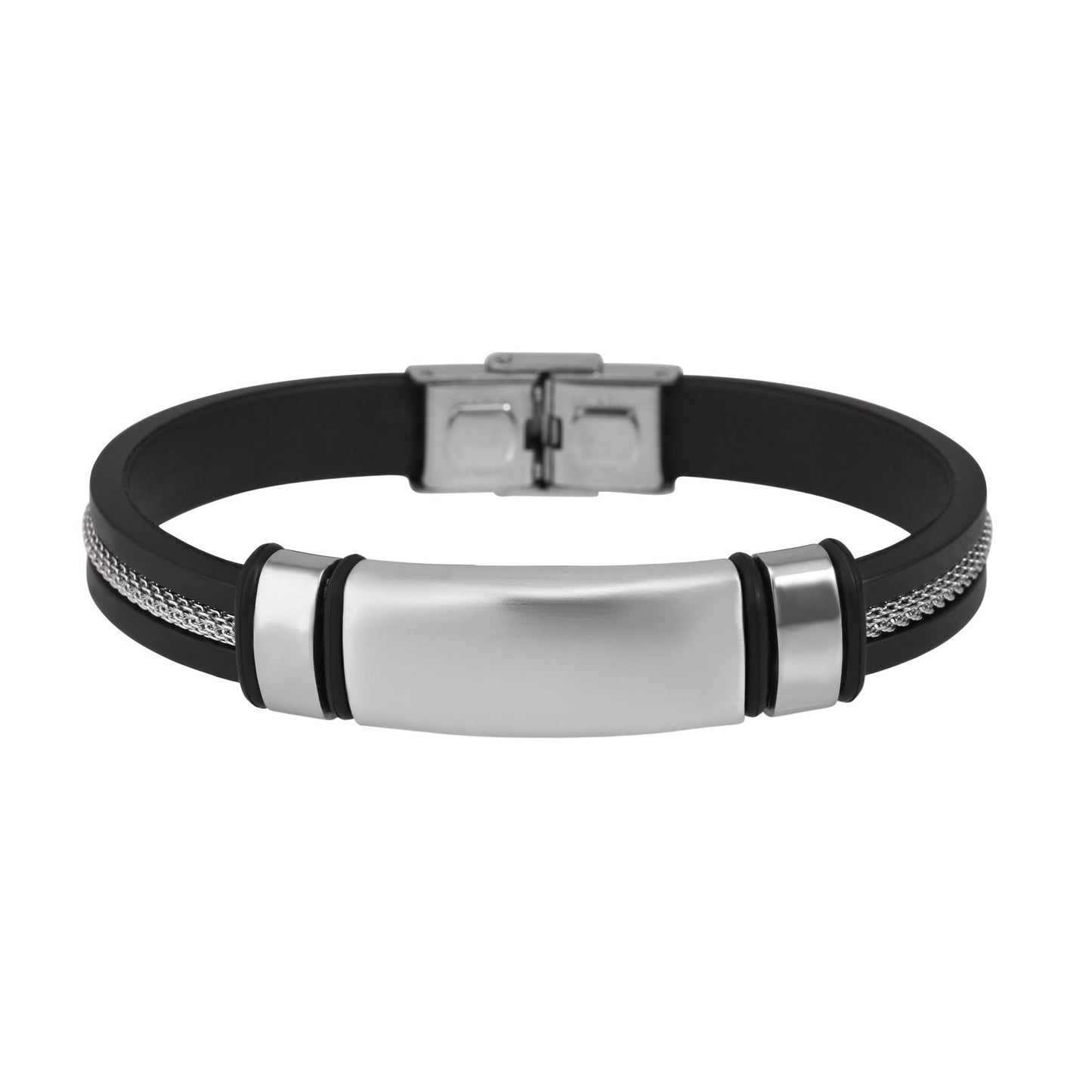 Herren Armband – Armreif aus Silikon 21 cm