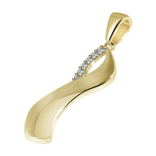 Damen Anhänger aus 333 Gold mit Zirkonia