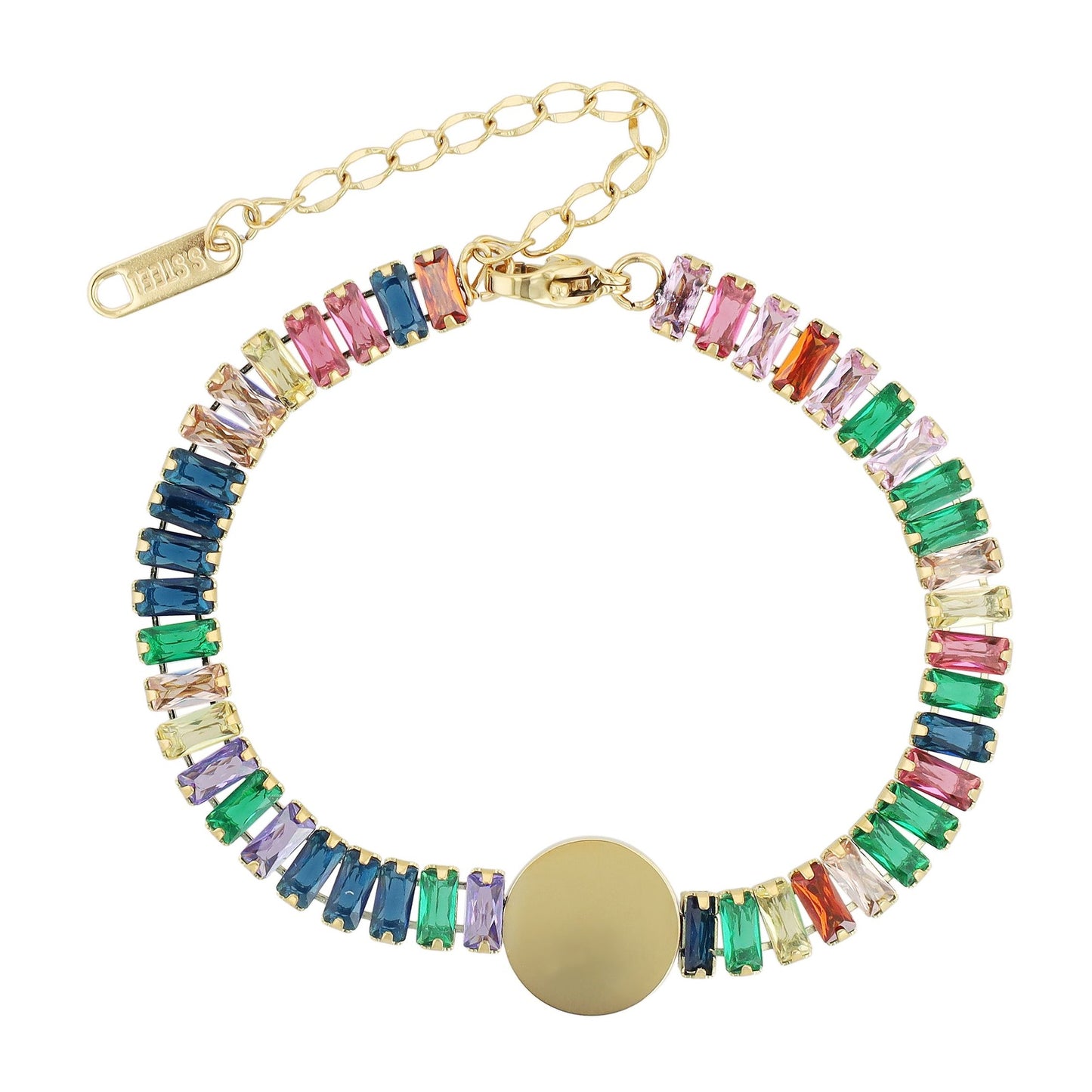 Damen Armband aus Edelstahl mit Zirkonia 16,5 cm