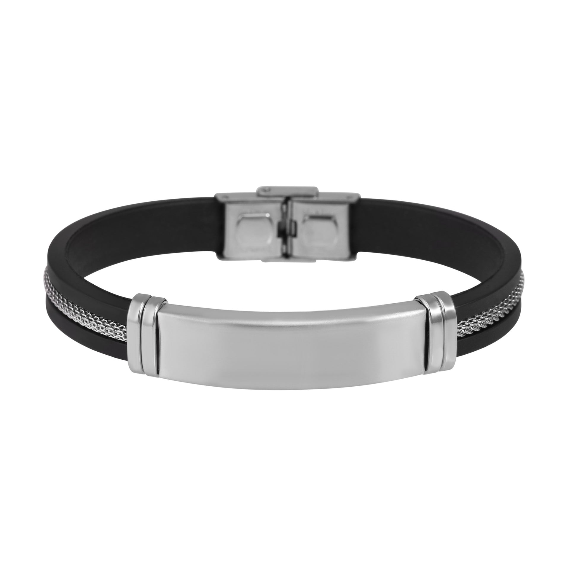 Damen Armband – Silikonarmband aus Edelstahl 21 cm