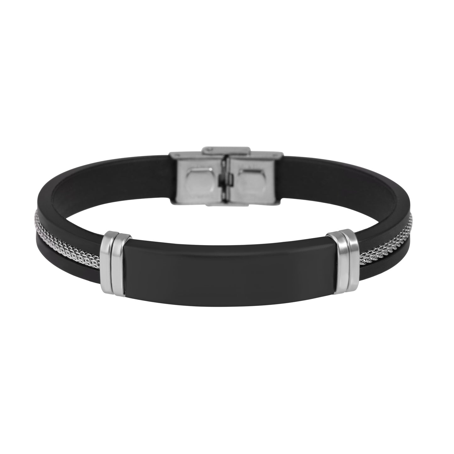 Damen Armband – Silikonarmband aus Edelstahl 21 cm