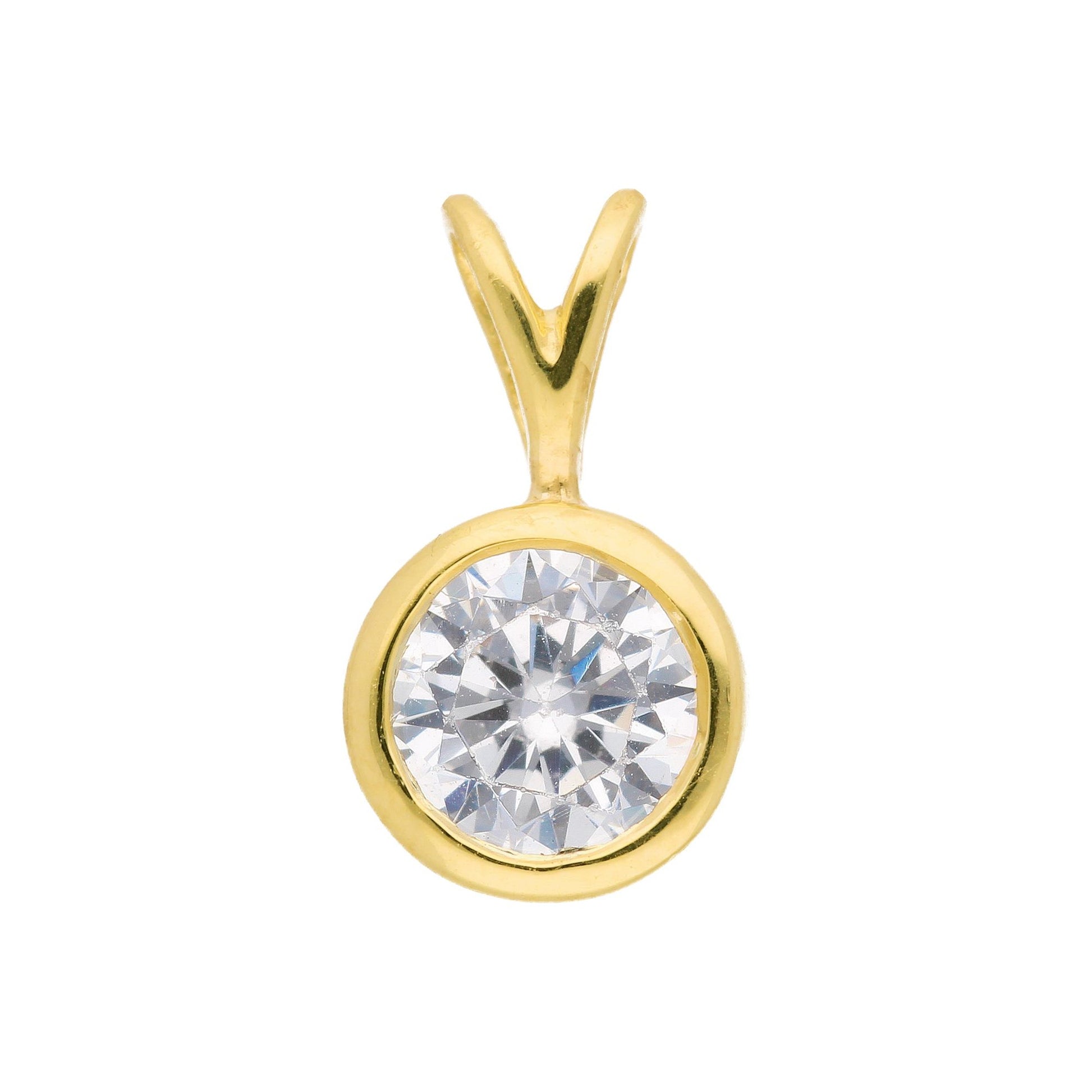 Adelia´s 333 Gold Anhänger mit Zirkonia Ø 6 mm