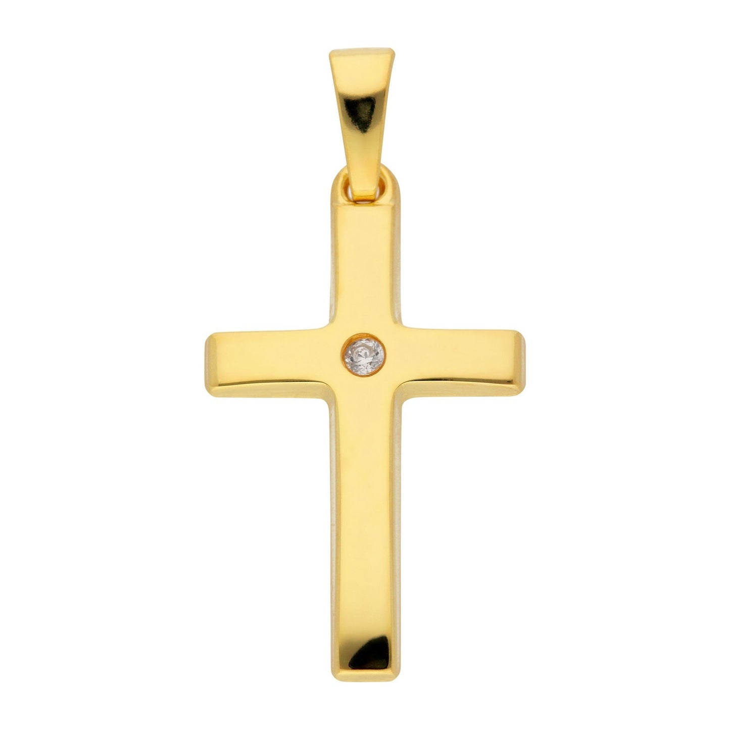 Adelia´s 333 Gold Kreuz Anhänger mit Zirkonia