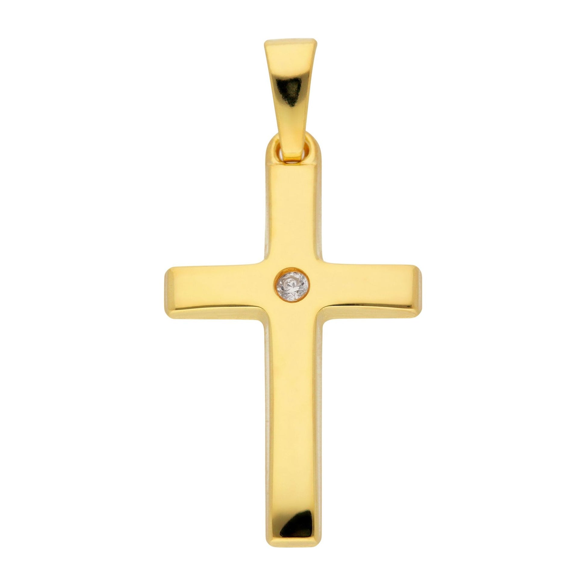 Adelia´s 333 Gold Kreuz Anhänger mit Zirkonia