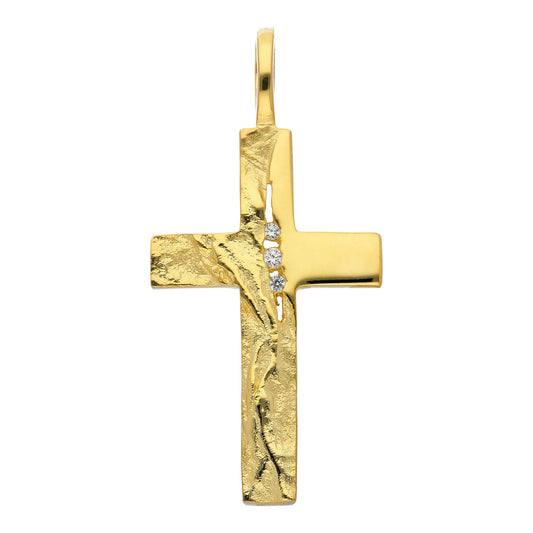 Adelia´s 333 Gold Kreuz Anhänger mit Zirkonia