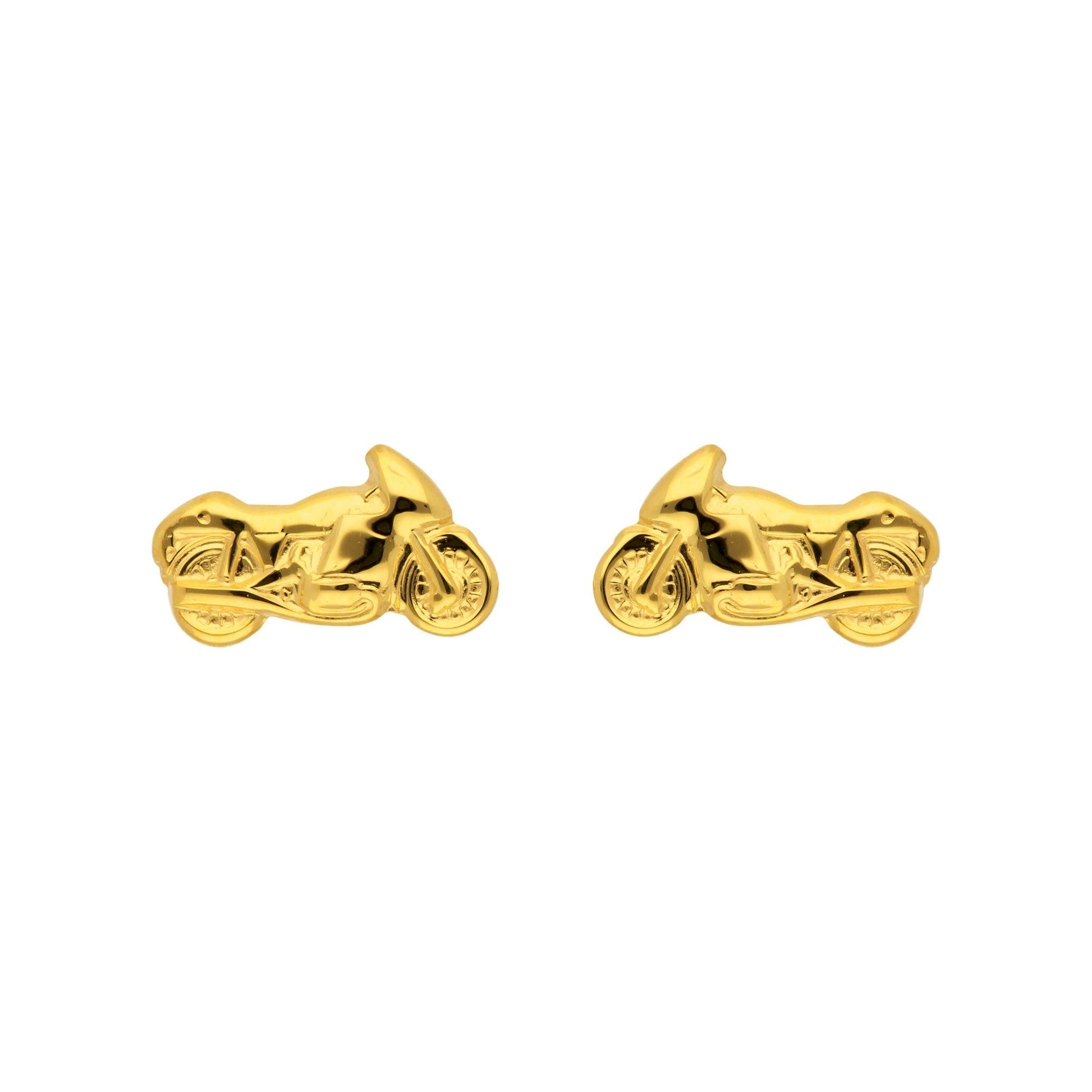 Adelia´s 333 Gold Ohrringe   Ohrstecker Motorrad