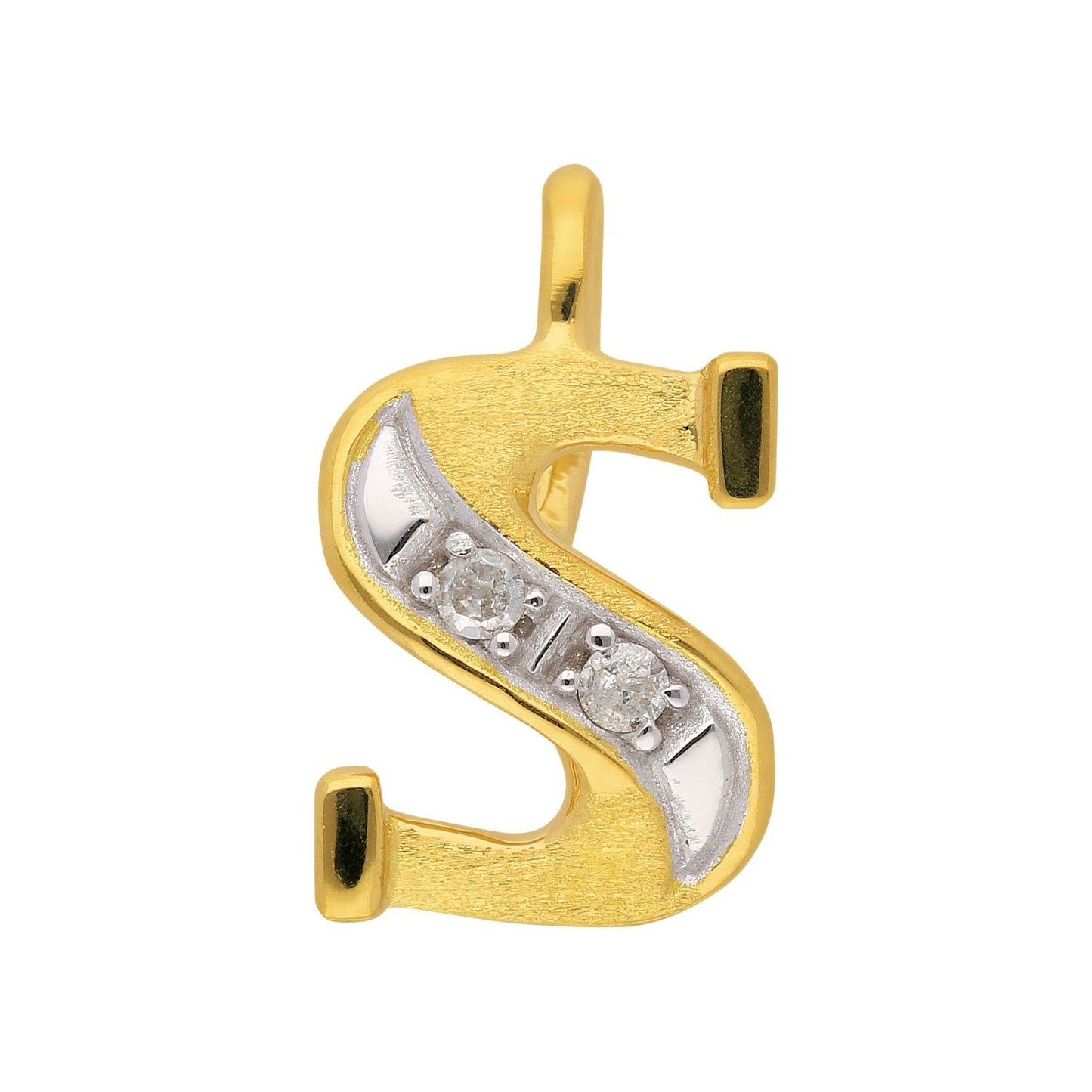 Adelia´s 585 Gold Buchstabenanhänger mit Diamant