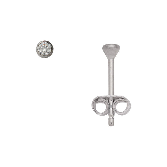 Adelia´s 925 Silber Ohrringe   Ohrstecker mit Zirkonia Ø 2 mm