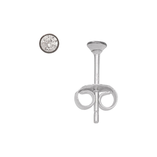 Adelia´s 925 Silber Ohrringe   Ohrstecker mit Zirkonia Ø 3 mm