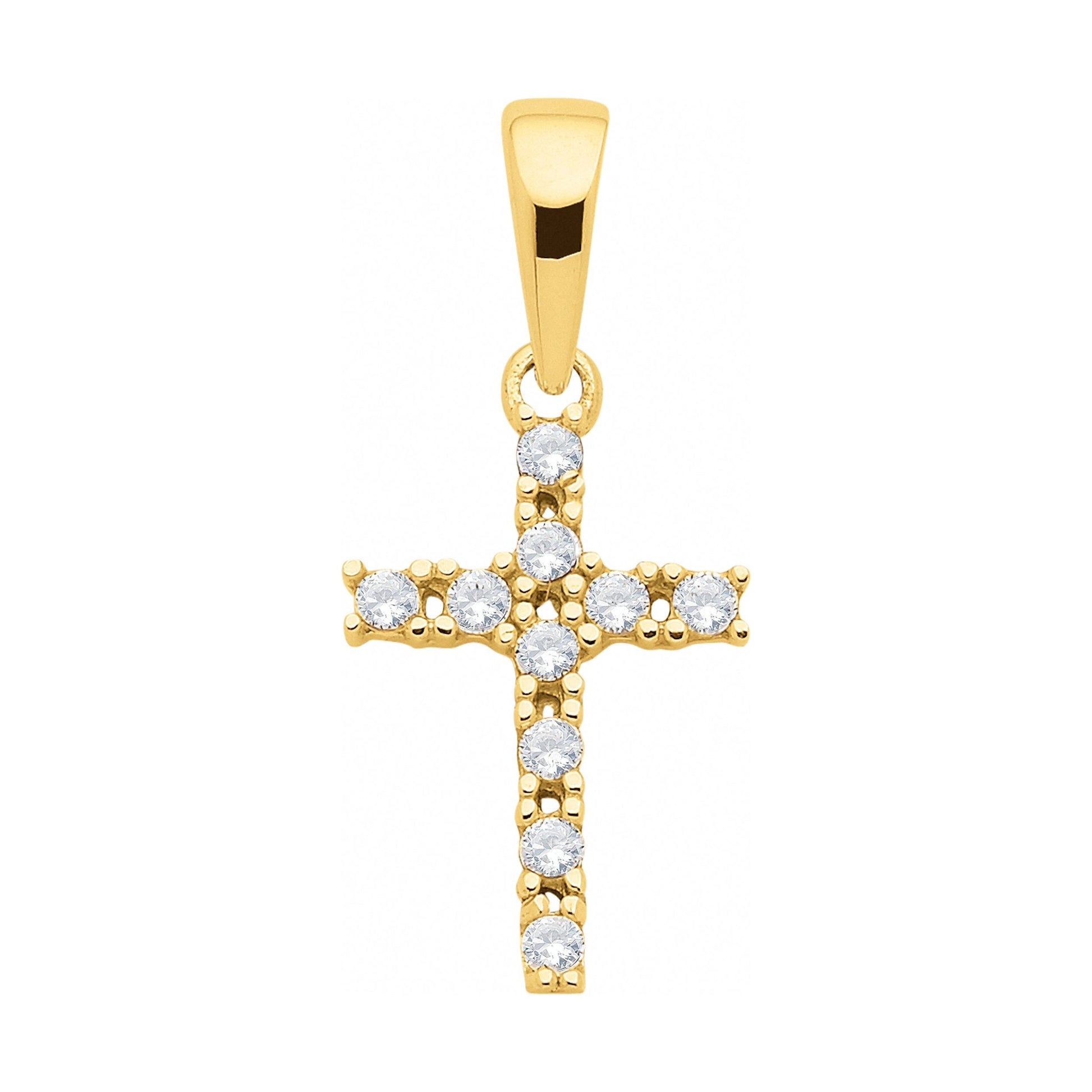 Adelia´s 333 Gold Kreuz Anhänger mit Zirkonia