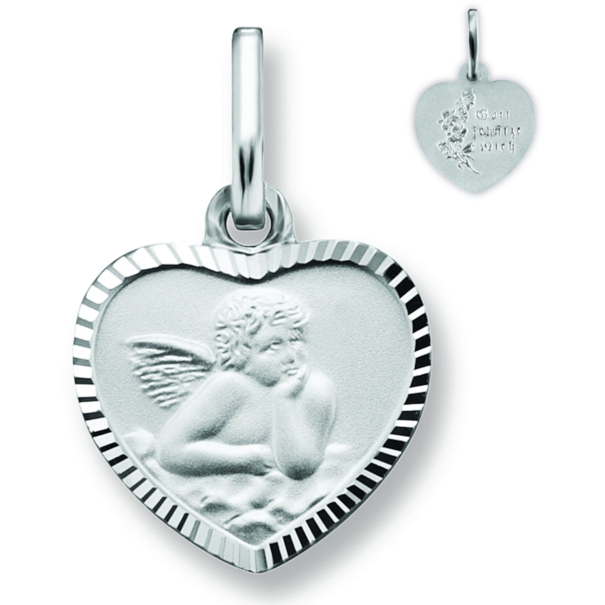 One Element  Schutzengel Anhänger aus 925 Silber