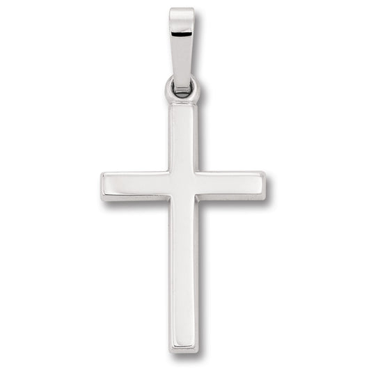 One Element  Kreuz Anhänger aus 333 Weißgold