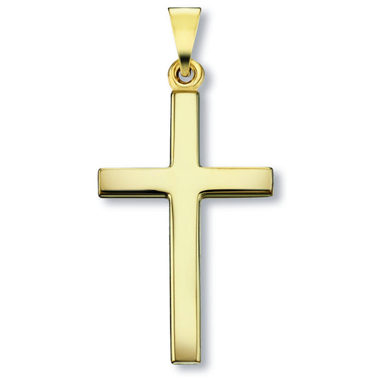 Kreuz Anhänger aus 333 Gelbgold
