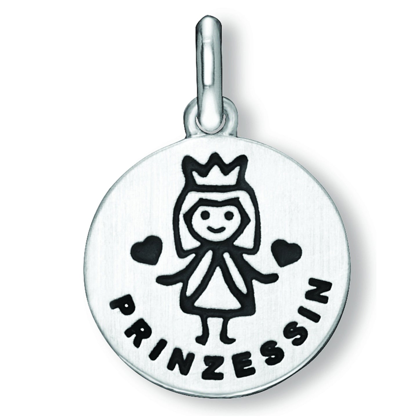 One Element  Prinzessin Anhänger aus 925 Silber Ø 12,5 mm