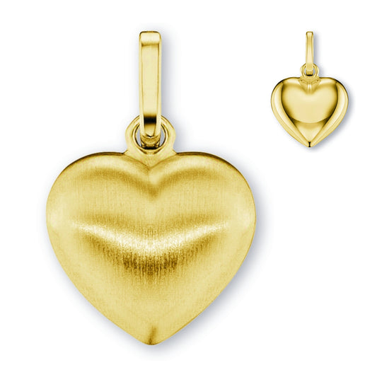 Herz Herz Anhänger aus 333 Gelbgold