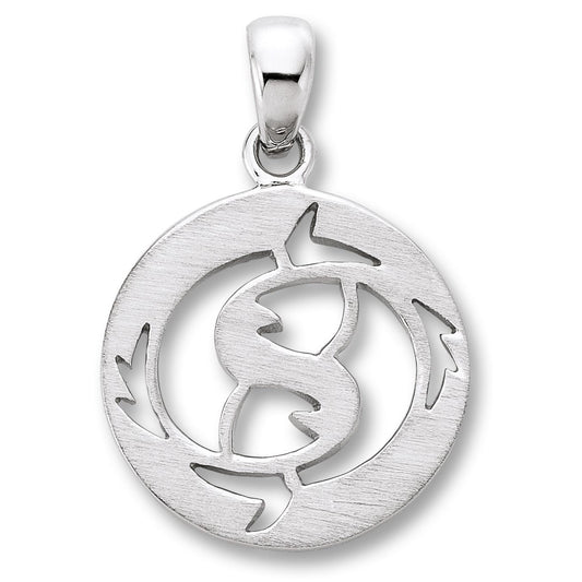 One Element  Fische Sternzeichen Anhänger aus 925 Silber