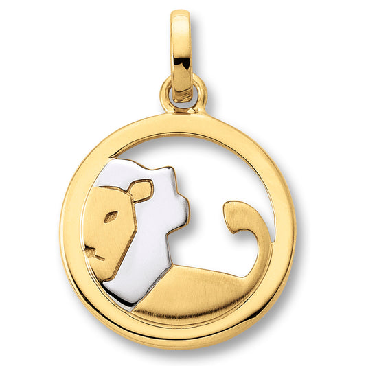 One Element  Löwe Sternzeichen Anhänger aus 333 Gelbgold