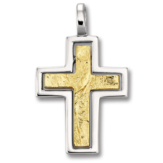 One Element  Kreuz Anhänger aus 925 Silber