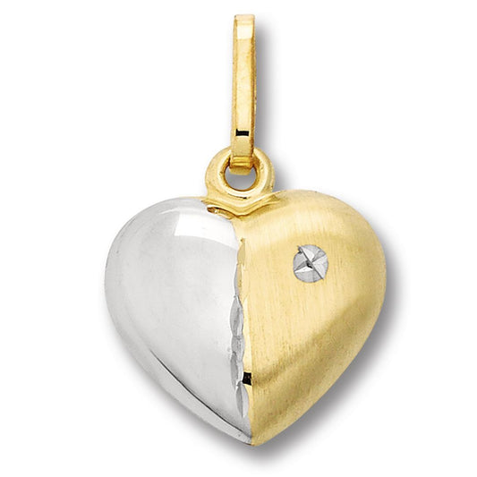 One Element  Herz Herz Anhänger aus 333 Gelbgold