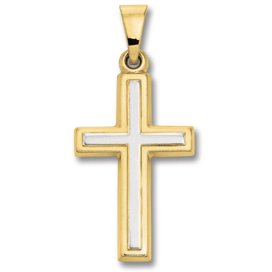 Kreuz Anhänger aus 333 Gelbgold