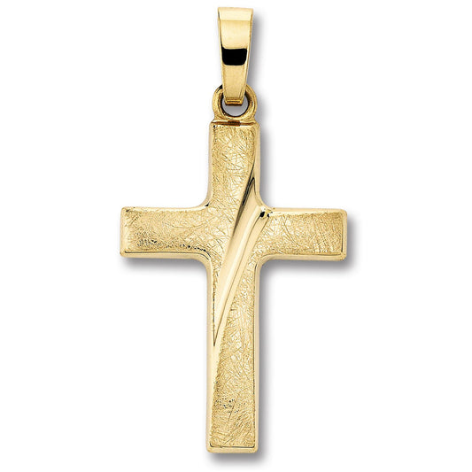 Kreuz Anhänger aus 333 Gelbgold