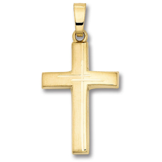 Kreuz Anhänger aus 333 Gelbgold
