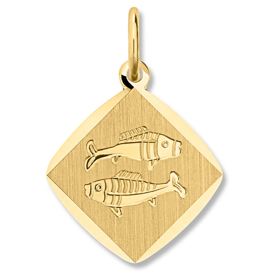 One Element  Fische Sternzeichen Anhänger aus 333 Gelbgold