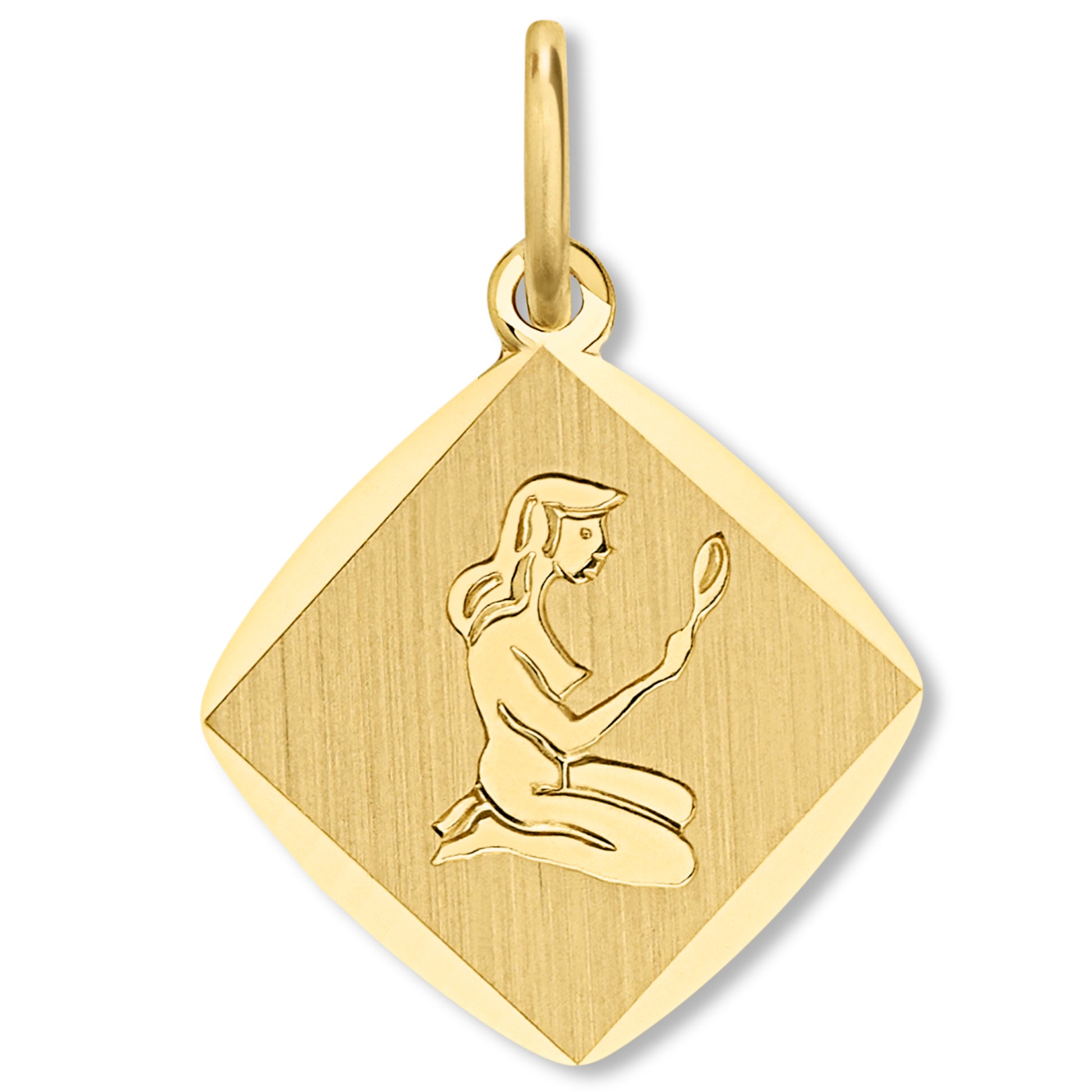 One Element  Jungfrau Sternzeichen Anhänger aus 333 Gelbgold