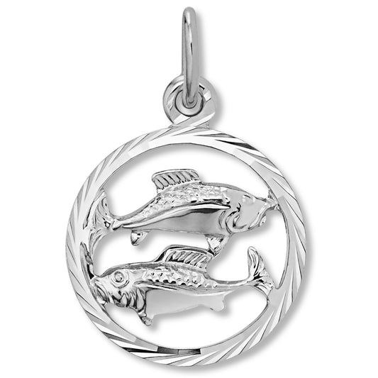 One Element  Fische Sternzeichen Anhänger aus 925 Silber