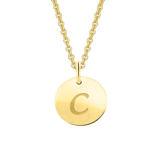 Buchstabe C Buchstaben Anhänger aus 333 Gelbgold Ø 11,0 mm
