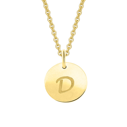 Buchstabe D Buchstaben Anhänger aus 333 Gelbgold Ø 11,0 mm