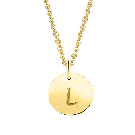 Buchstabe L Buchstaben Anhänger aus 333 Gelbgold Ø 11,0 mm