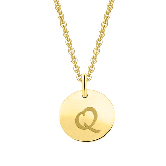 Buchstabe Q Buchstaben Anhänger aus 333 Gelbgold Ø 11,0 mm