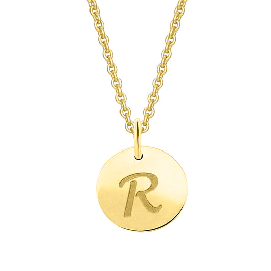 Buchstabe R Buchstaben Anhänger aus 333 Gelbgold Ø 11,0 mm