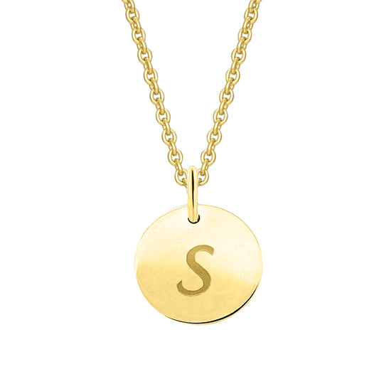 Buchstabe S Buchstaben Anhänger aus 333 Gelbgold Ø 11,0 mm