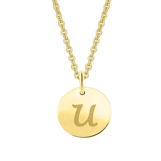 Buchstabe U Buchstaben Anhänger aus 333 Gelbgold Ø 11,0 mm